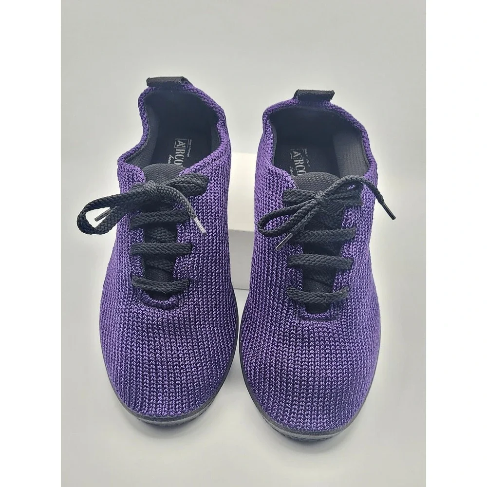 Arcopedico Classic Knit Lace Up Comfort Shoes Purple Women's EU 39 US 8.5 Vegan - Picture 2 of 9